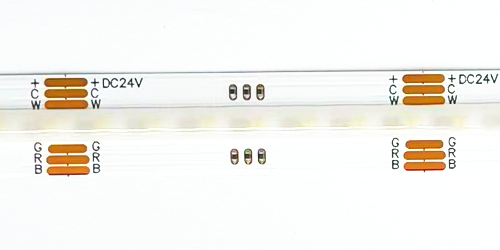 24V RGBWW CCT COB LED strip 840LEDs/m 12mm